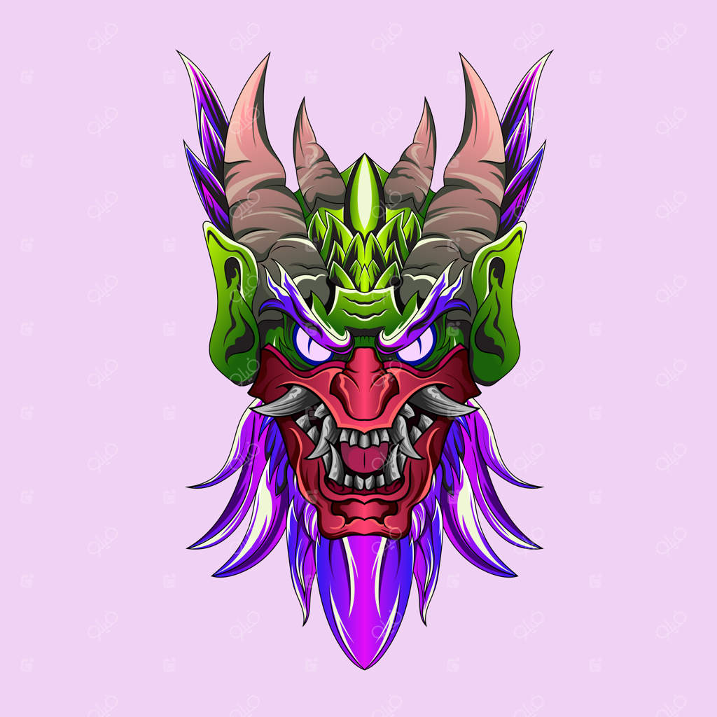 شیطان با تصویرسازی به سبک فرهنگ ژاپنی: ماسک‌های شوم شیاطین و هیولاهای ژاپنی