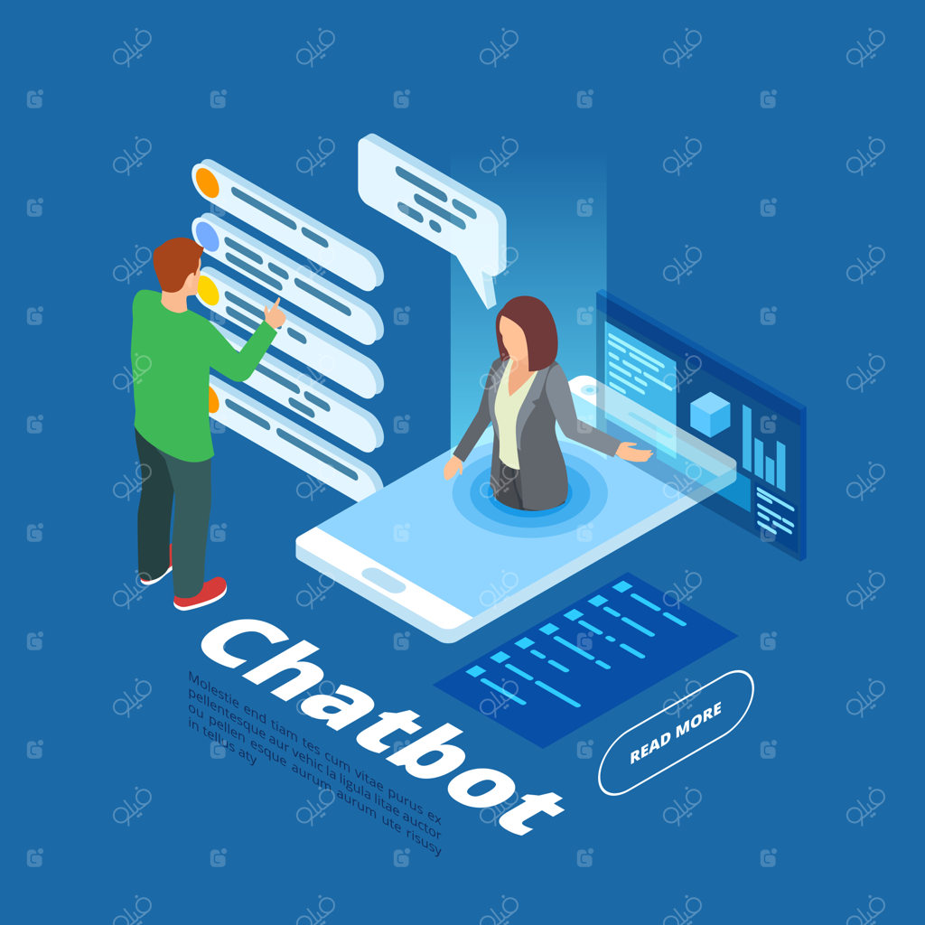 اپلیکیشن چت‌بات ایزومتریک همراه با افراد