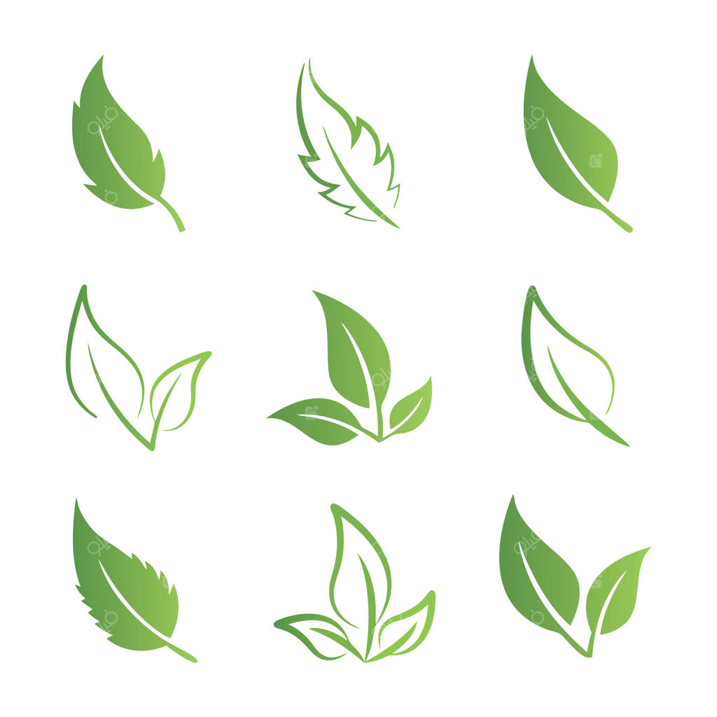 مجموعه آیکون‌های برگ سبز