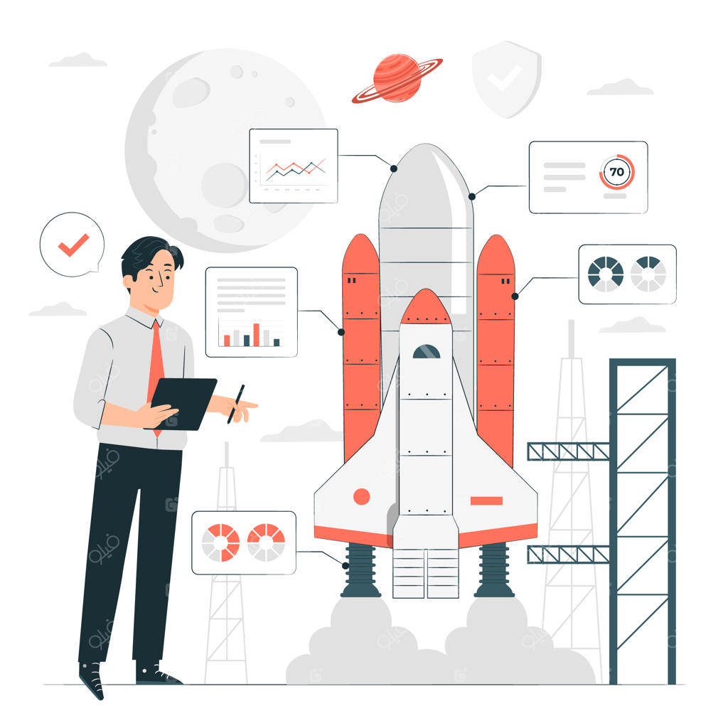 تصویری مفهومی از تحقیق در مورد موشک‌ها