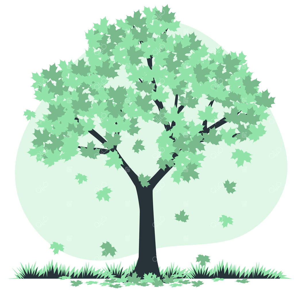 تصویرسازی مفهومی درخت پاییزی