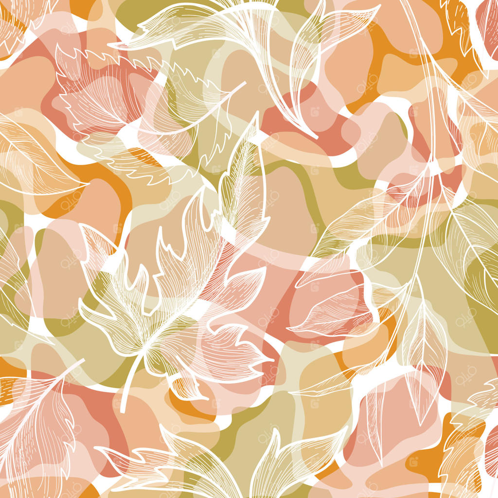 برگ های پاییزی: پترن یکپارچه پاییز. بافتی از فرم‌های ارگانیک برگ‌ها. طراحی باغ طبیعی و پر رونق. پس‌زمینه طبیعت فصلی.