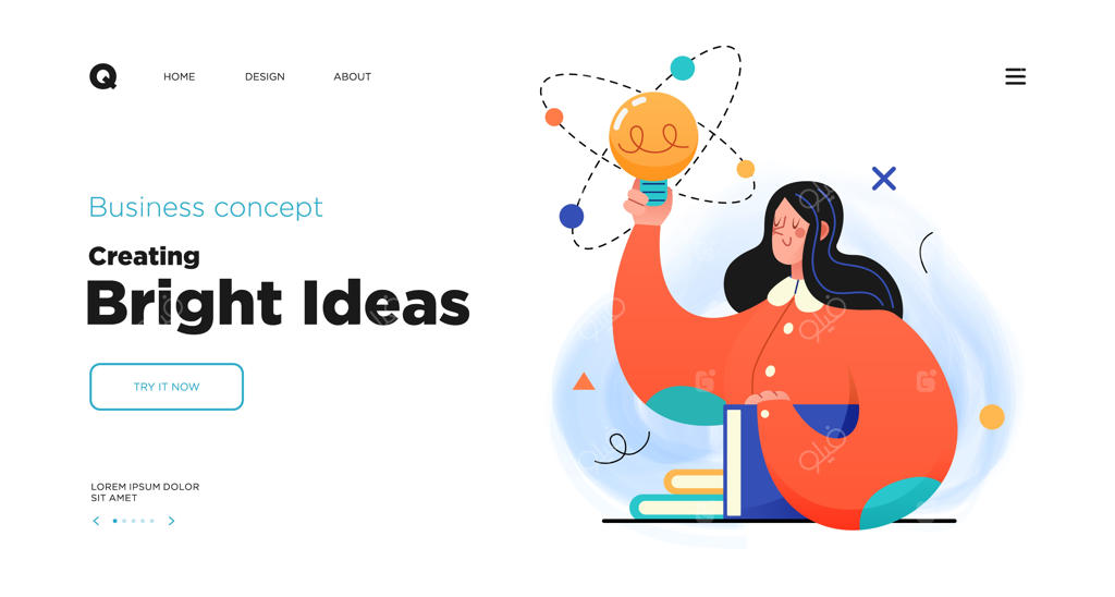 قالب اسلاید ارائه یا طراحی صفحه ورود وبسایت برای نوآوری‌ها و راهکارهای پژوهشی