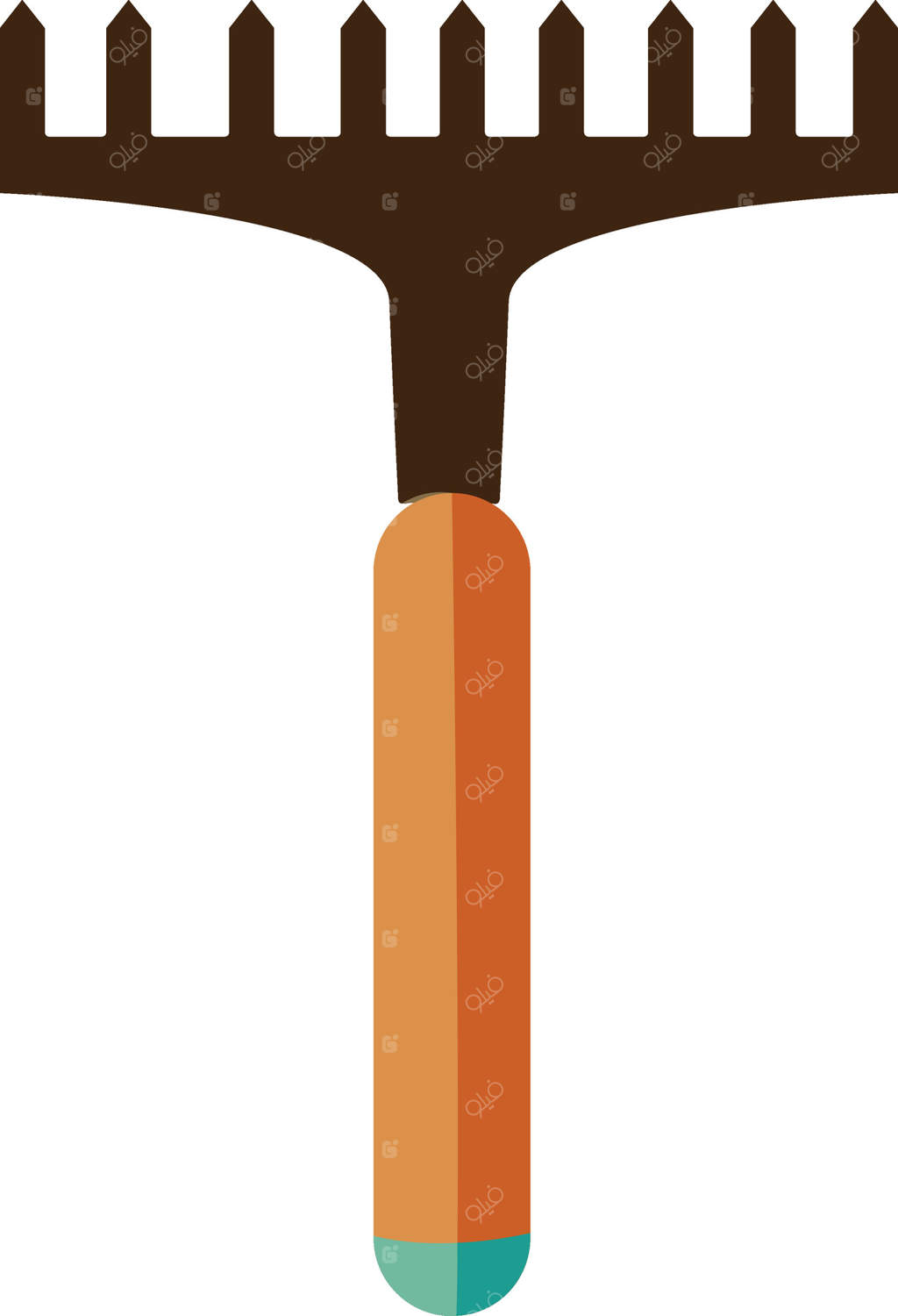 نماد ابزار باغبانی روی زمینه سفید