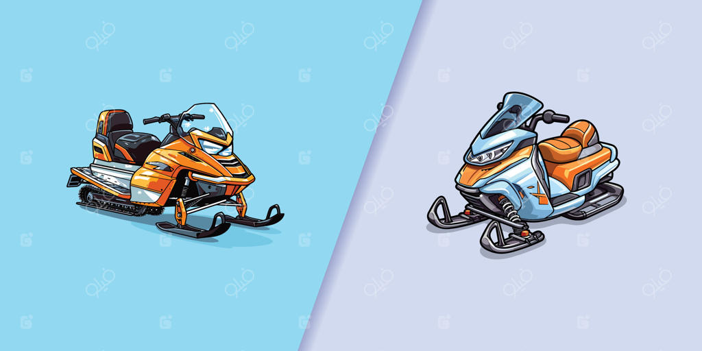 تصویر وکتور کلیپ آرت موتور برفی