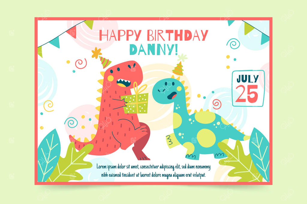 قالب دعوت‌نامه تولد کودکان