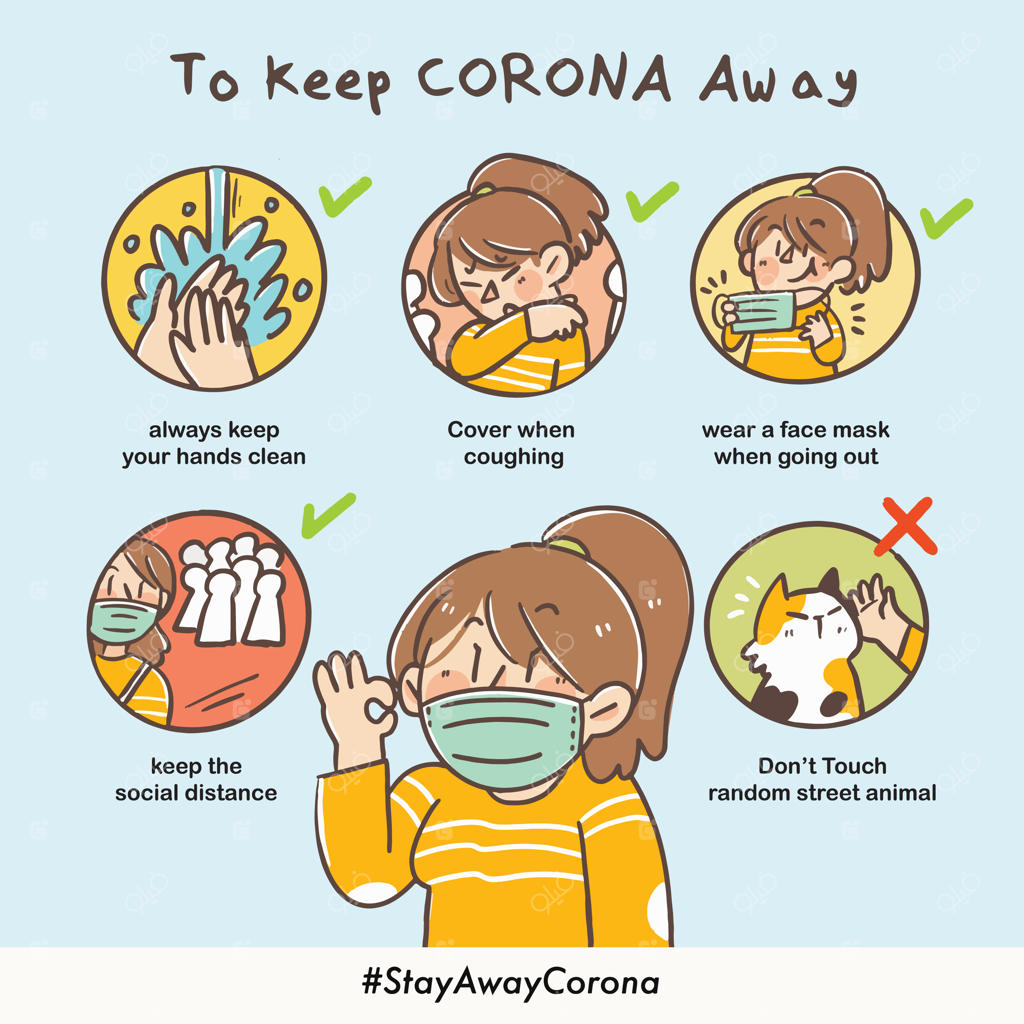 چگونه در بیرون از خانه از ویروس کرونا در امان بمانیم - پوستر کمپین ایمنی کووید-19