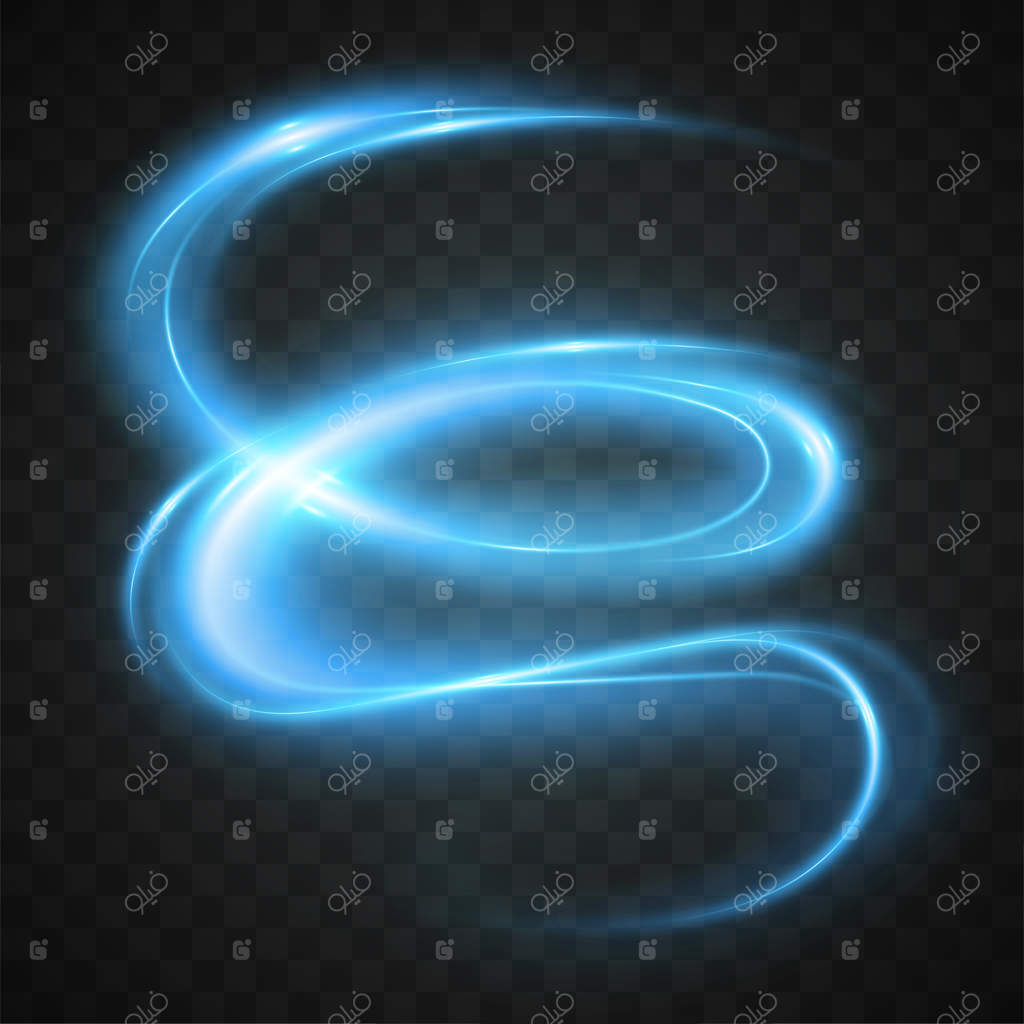 وکتور از اثر نور آبی انتزاعی.