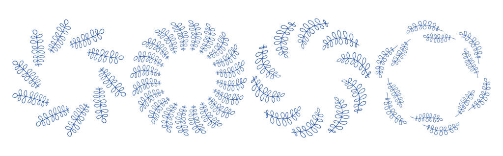 مجموعه قاب دایره‌ای شاخه‌های آبی مدیترانه‌ای. مناسب برای دعوت‌نامه‌های عروسی، کارت‌ها، طراحی لوگو و پوسترها. طراحی ساده و دست‌کشیده با برگ‌ها.