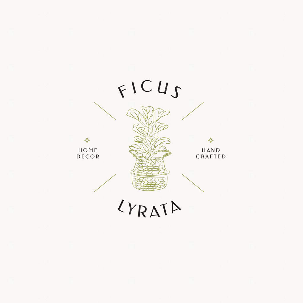 قالب طراحی لوگوی دستی گیاهی به سبک وکتور