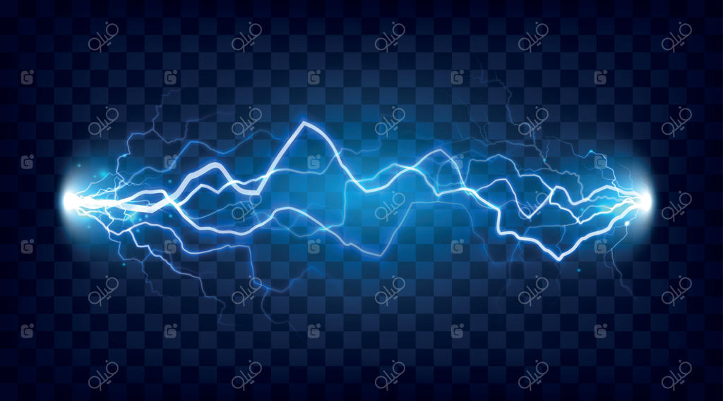 اثر تخلیه الکتریکی برای طراحی: رعد و برق یا جلوه‌های برقی و الکتریسیته، بردار مجزا.