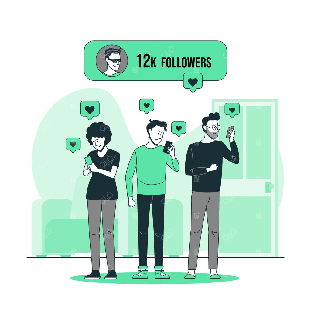 تصویرسازی مفهوم دنبال‌کنندگان