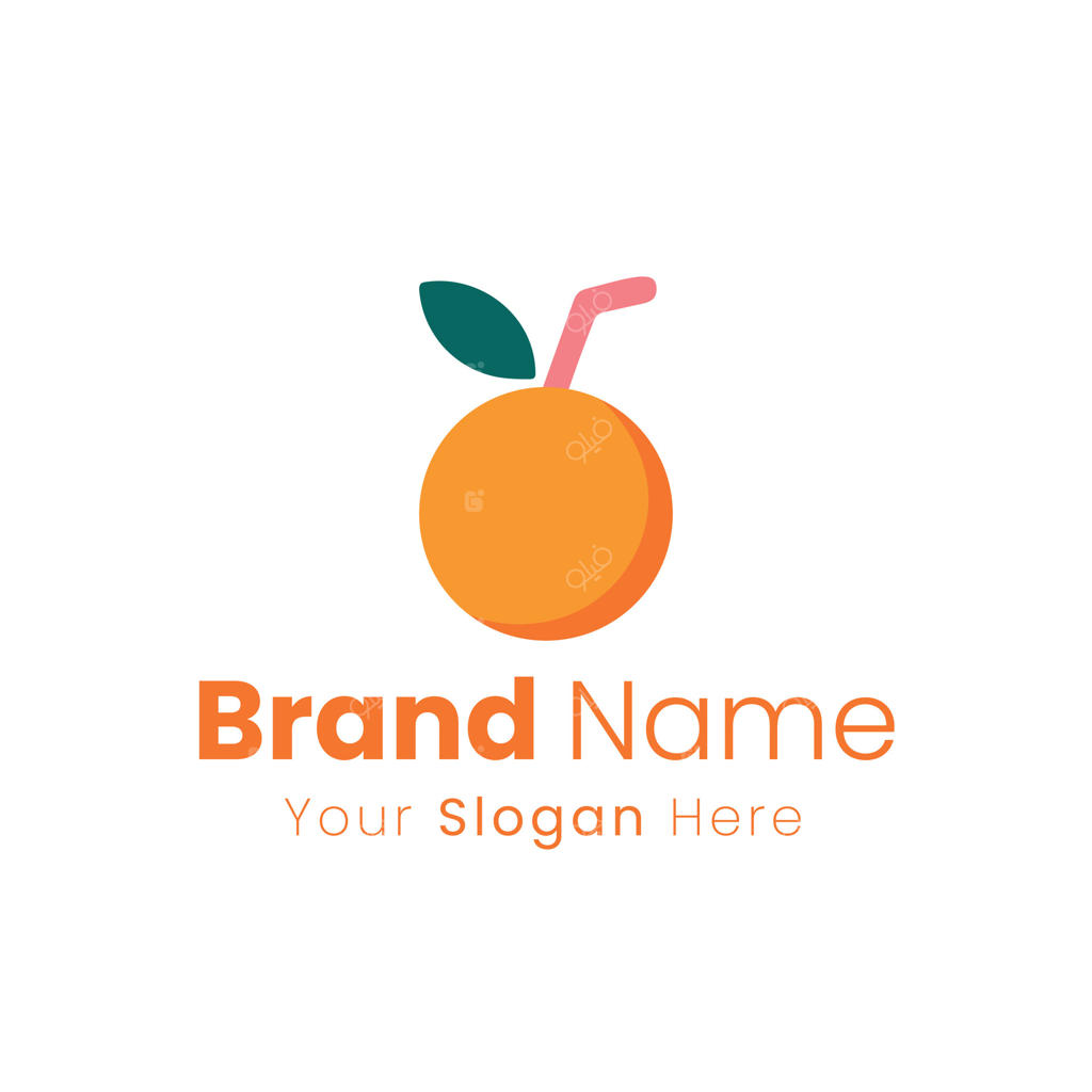 طراحی لوگوی آب‌پرتقال تازه برای هویت پرانرژی یک برند نوشیدنی