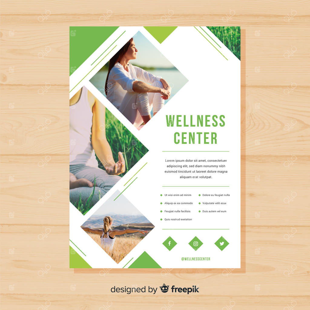 تراکت مدرن کسب‌وکار با طراحی موزاییکی عکس‌ها