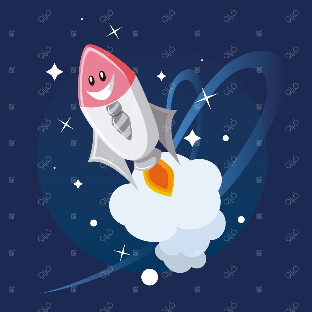 تصویر موشک کسب‌وکار نوپا در فضا