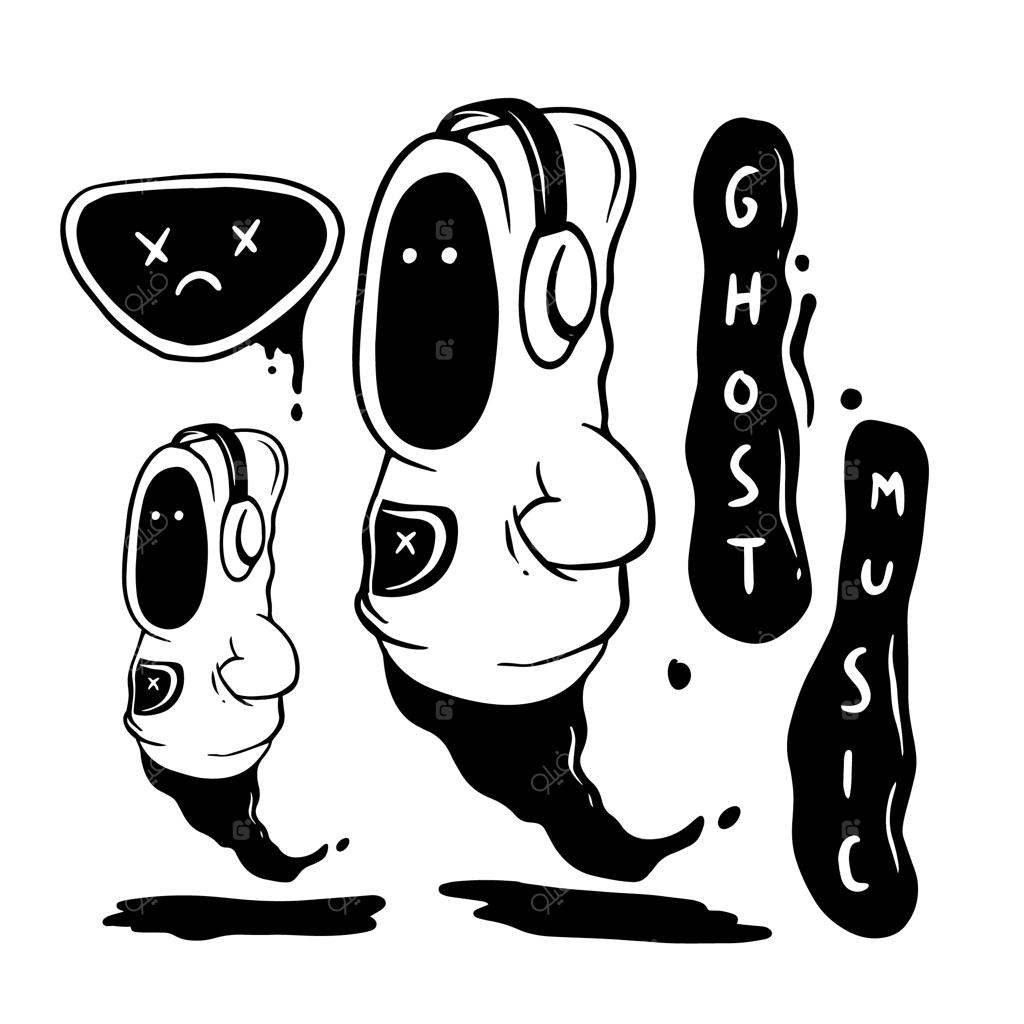 نقاشی‌های بامزه ارواح همراه با موسیقی