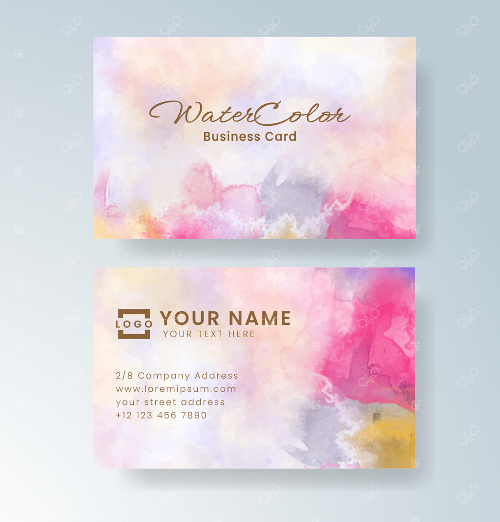 مخلوطی از رنگ‌های آبرنگی که حسی مدرن به کارت ویزیت می‌دهد.