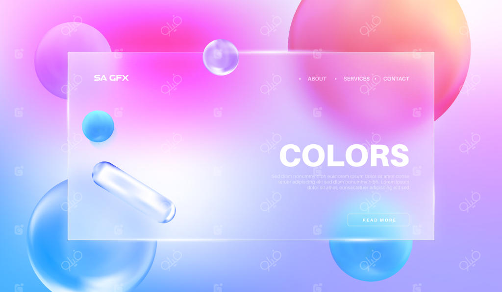 طرح صفحه فرود شفاف‌گونه