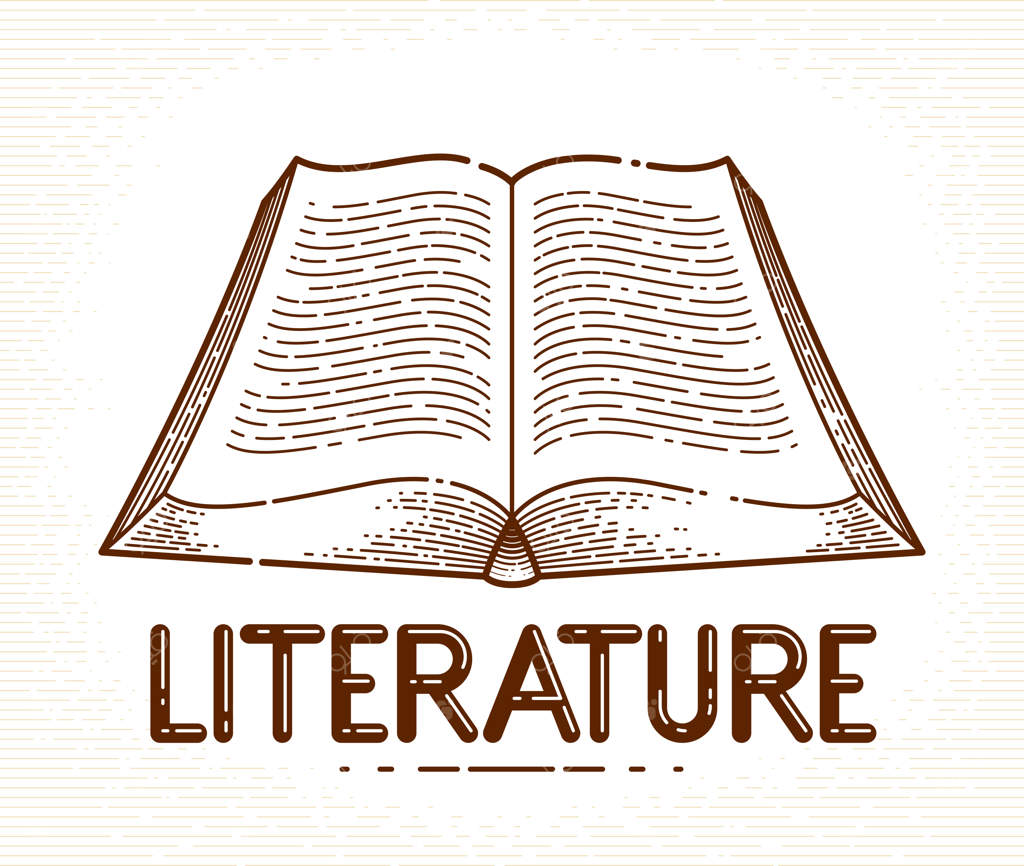 عنصر طراحی گرافیک کتاب قدیمی باز، موضوع ادبیات و مطالعه، لوگو یا آیکون یا نماد به سبک خطی مدرن.