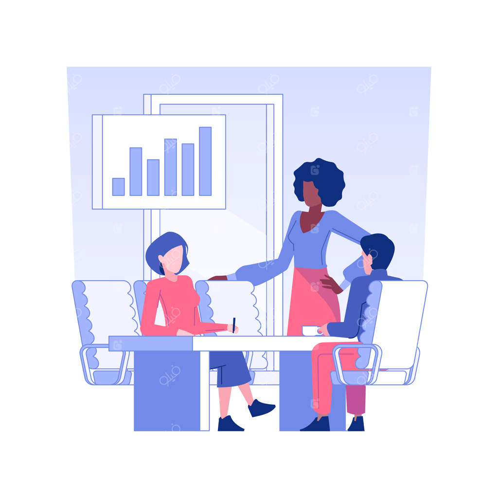 مفهوم اتاق ارائه: تصویرسازی وکتوری مجزا