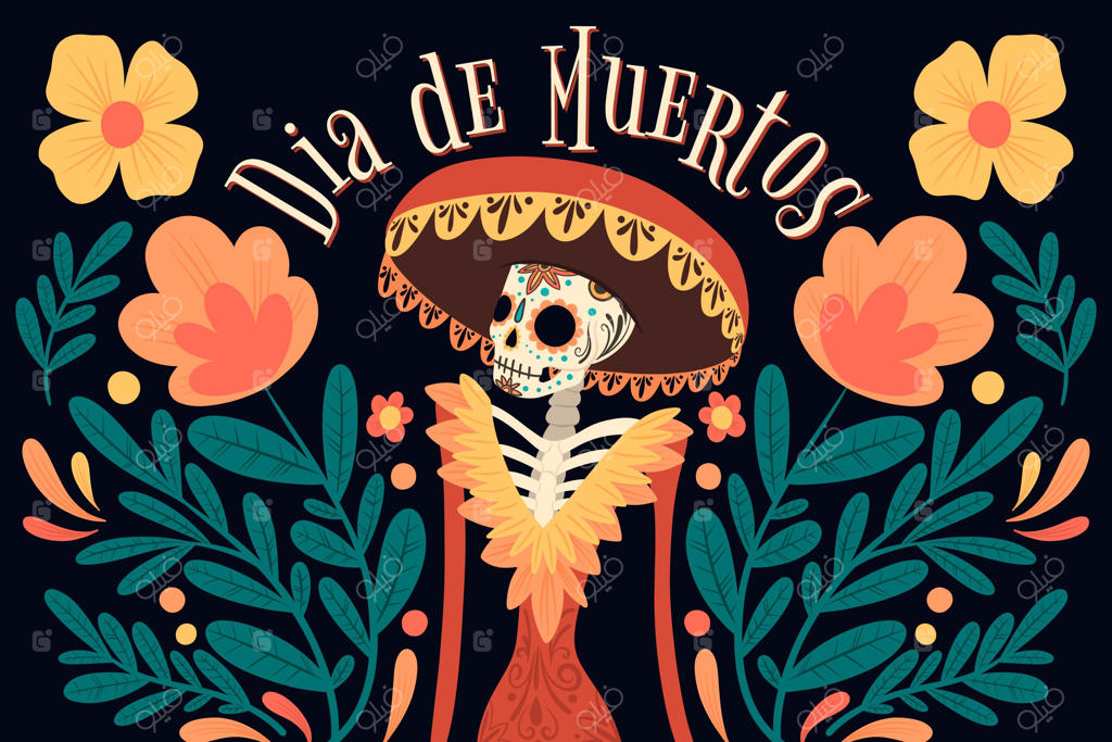 زمینه طراحی تخت برای روز مردگان