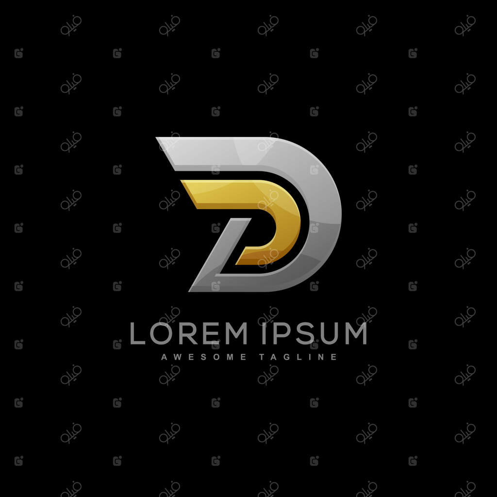 قالب طراحی برداری حرف D