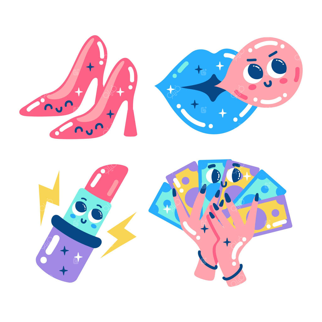 مجموعه برچسب‌های لوکس و درخشان