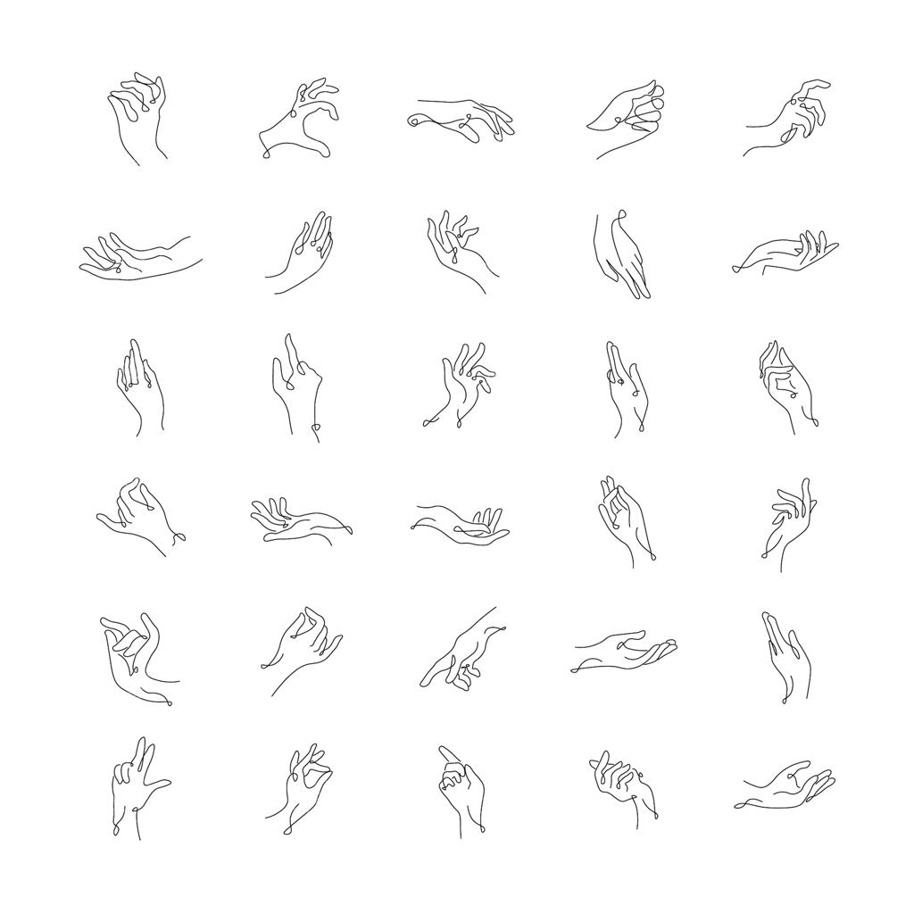 مجموعه آیکون و لوگوی دست