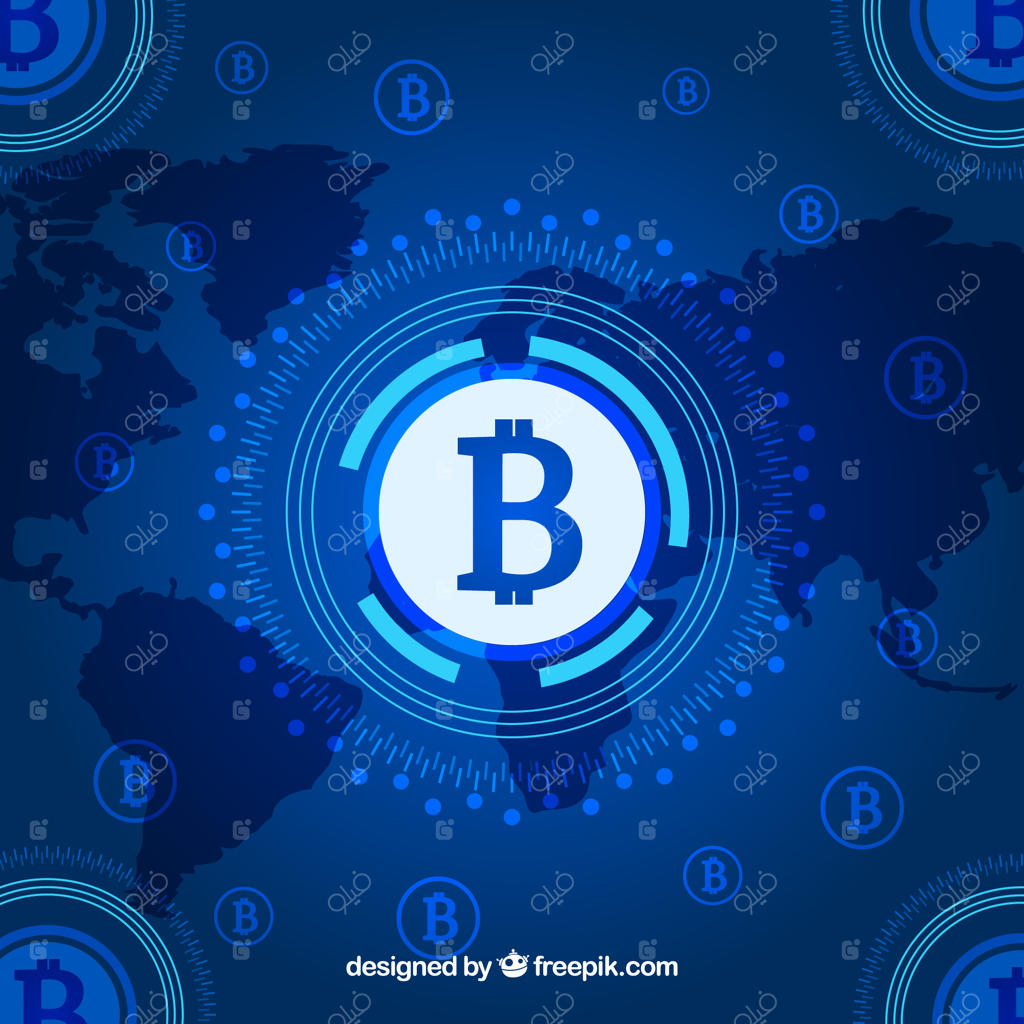 زمینه بلاکچین با نقشه جهان