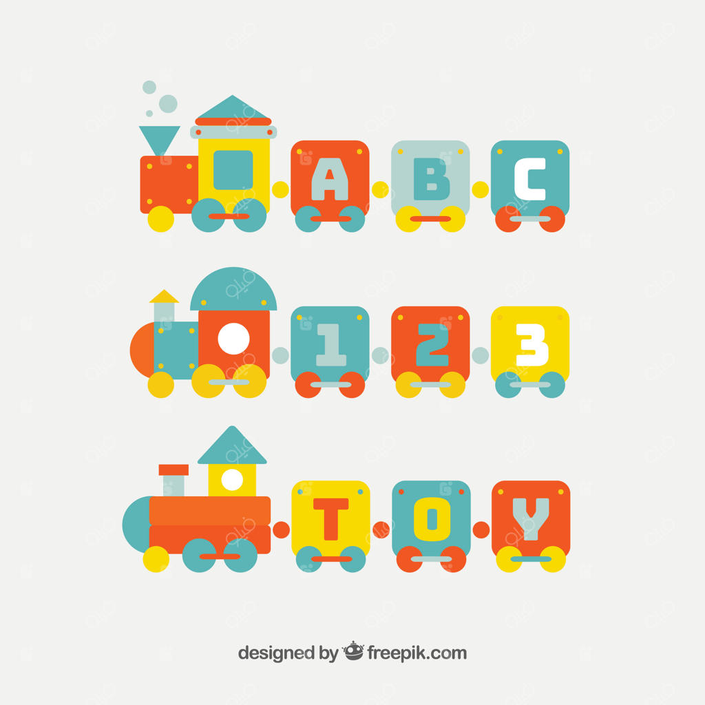 قطارهای اسباب‌بازی با شماره‌ها