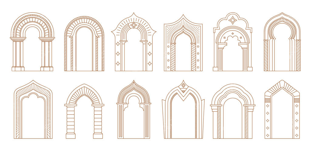 قاب‌های در قوسی و ورودی‌های در یا دروازه‌ها