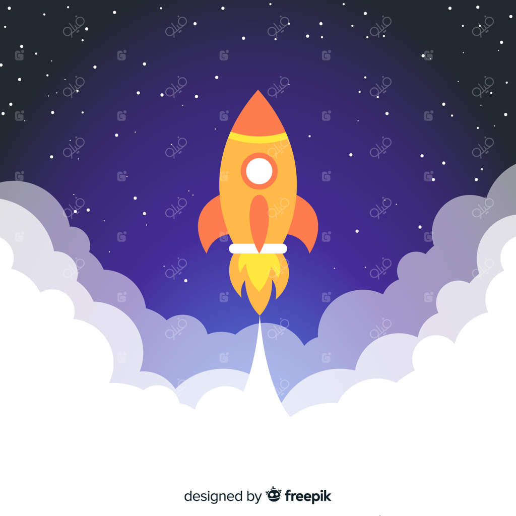 راکت فضایی مدرن با طراحی ساده