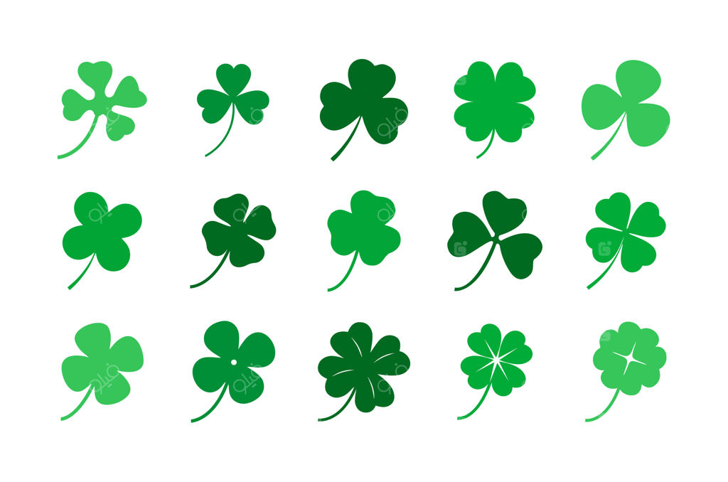 مجموعه وکتور لوگو و آیکون برگ شبدر