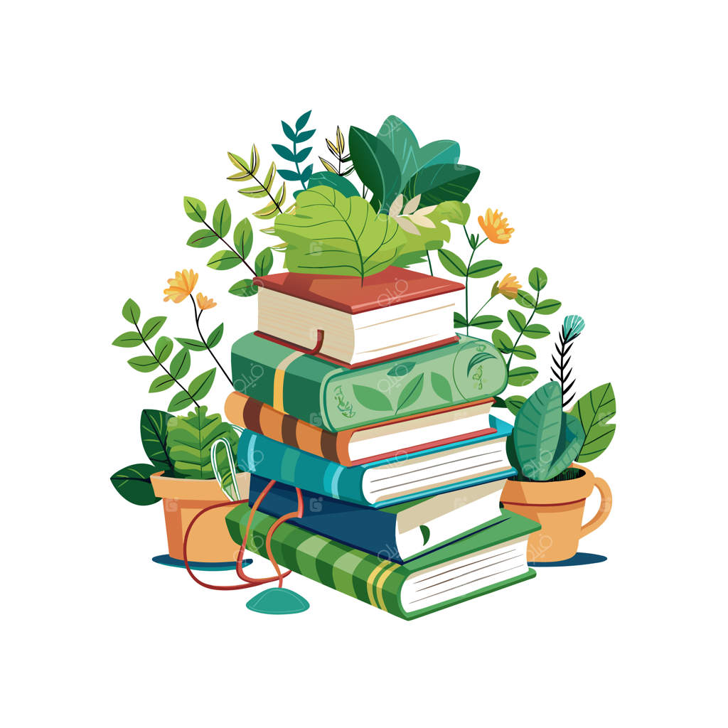 مفهوم تصویرسازی وکتوری از یک دسته کتاب