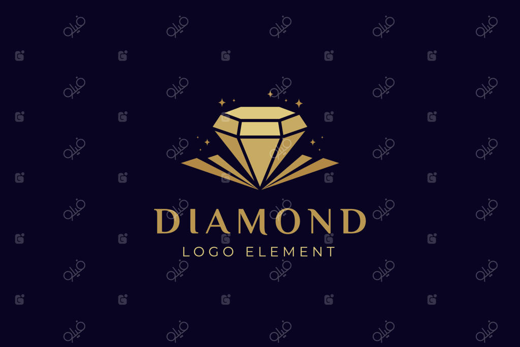 طرح لوگو شیک برای برند جواهرات همراه با الماس های لوکس
