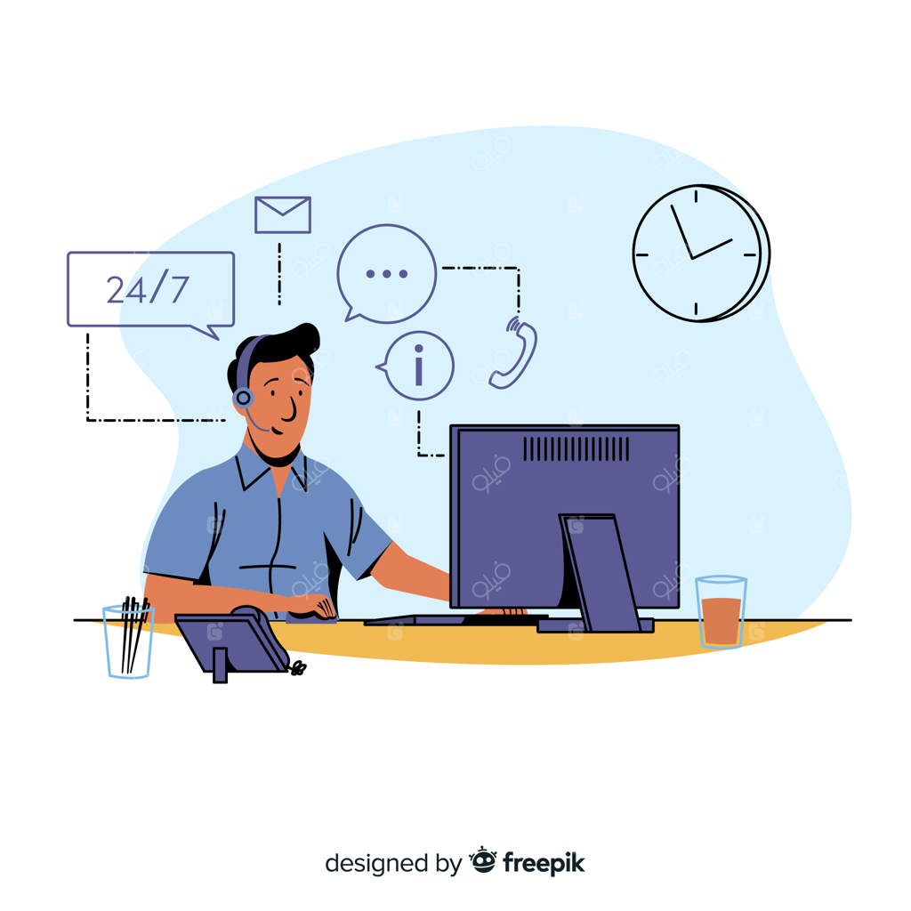 پس‌زمینه‌ی مفهومی مرکز تماس ساده