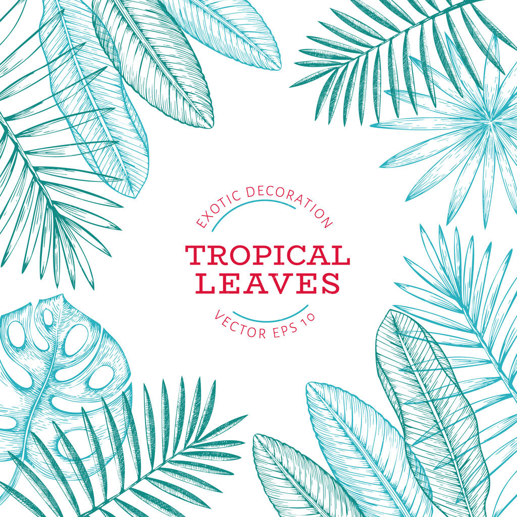 طراحی بنر گیاهان گرمسیری