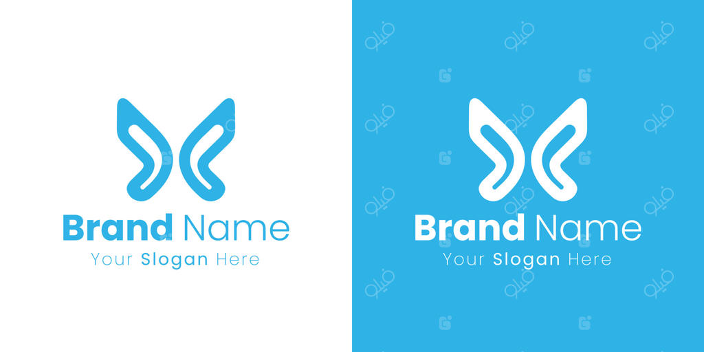 طراحی لوگوی انتزاعی پروانه‌ی شیک برای هویت کسب‌وکار و برندینگ