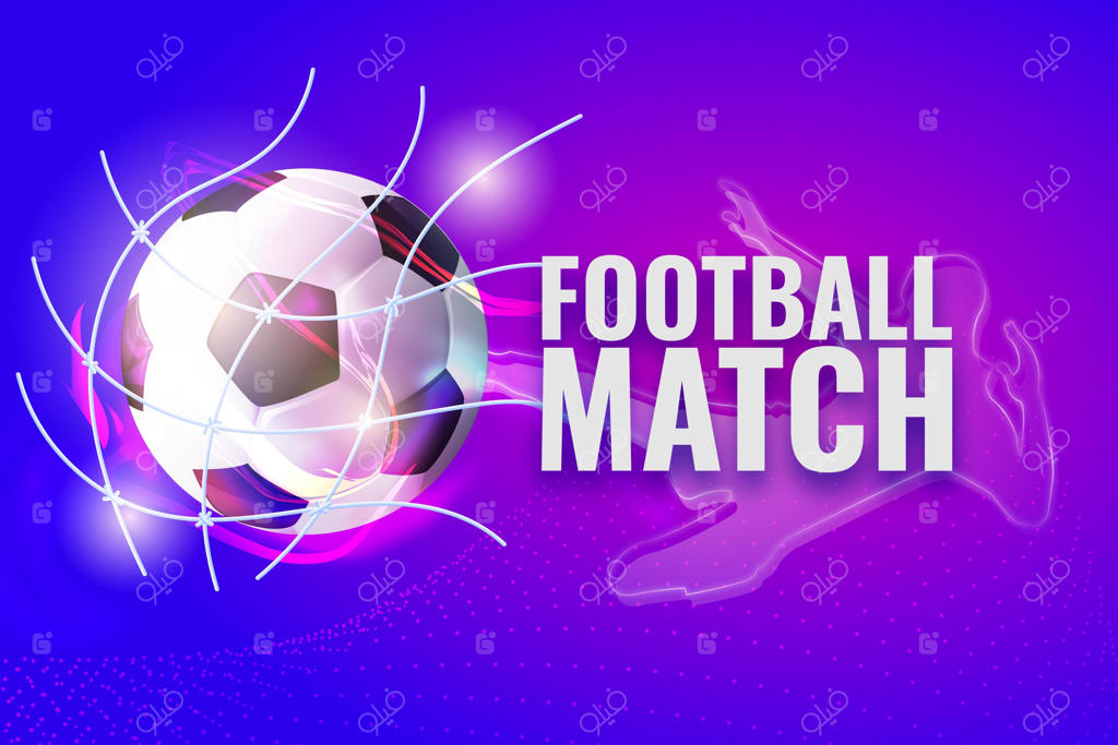 زمینه شیب‌دار زمین فوتبال