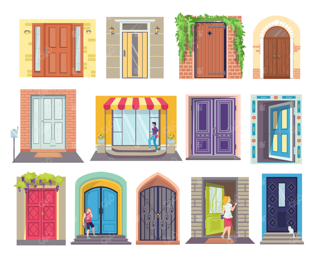 طرح‌های کارتونی برای مجموعه درب‌های ورودی