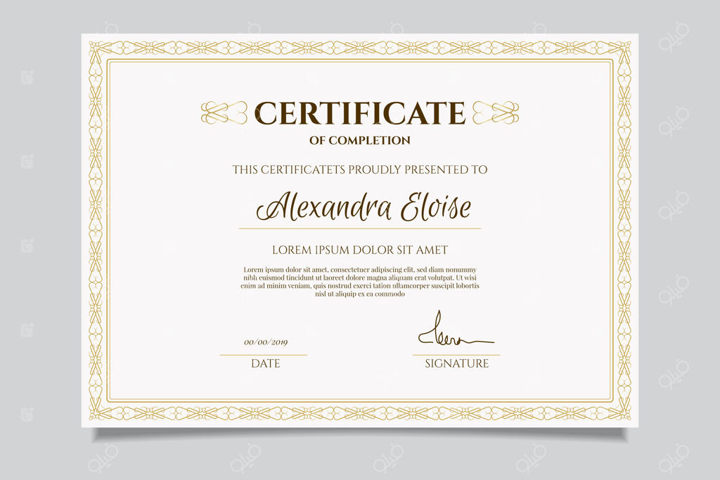 قالب لوکس گواهینامه