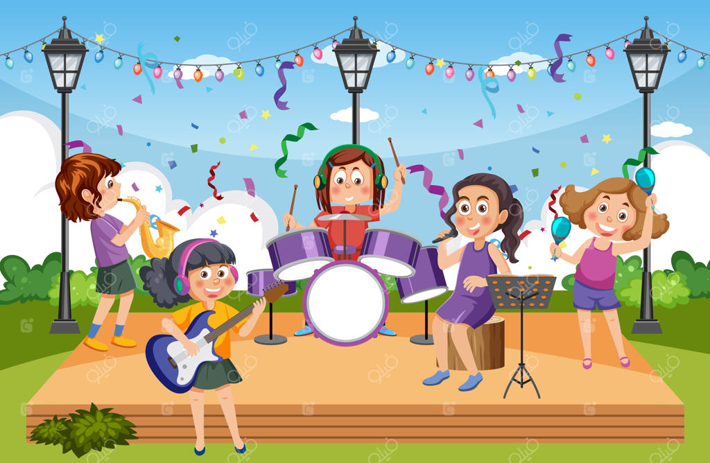 نوازندگی کودکان در پارک