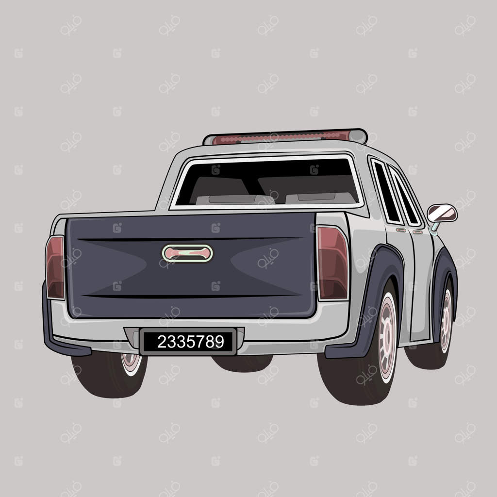 تصویرسازی طراحی تخت: خودرو جیپ پیکاپ