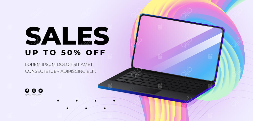 پترن بنر واقعی با طراحی تخت