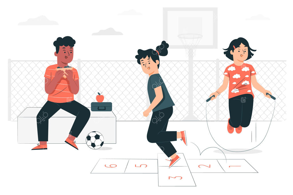 تصویرسازی از مفهوم زنگ تفریح