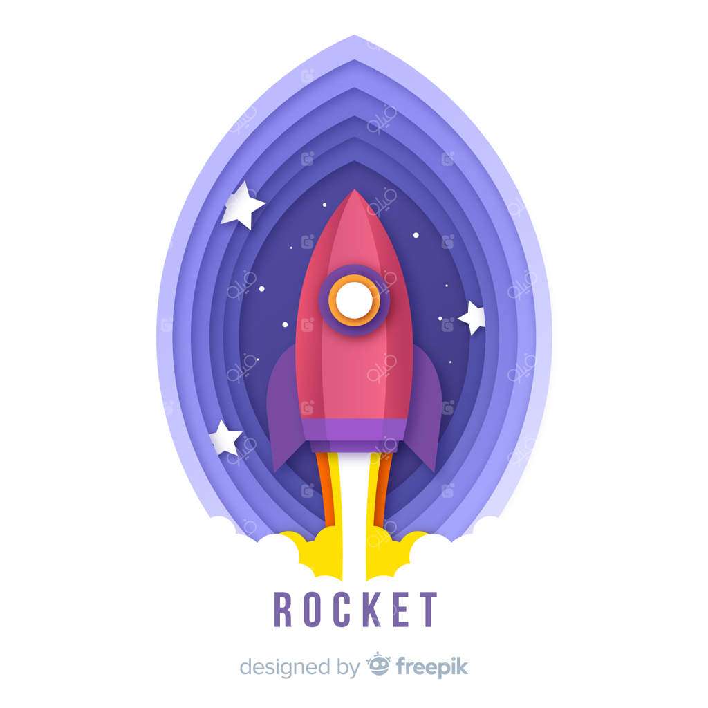 ترکیب زیبا و خلاقانه موشک فضایی با سبک اریگامی