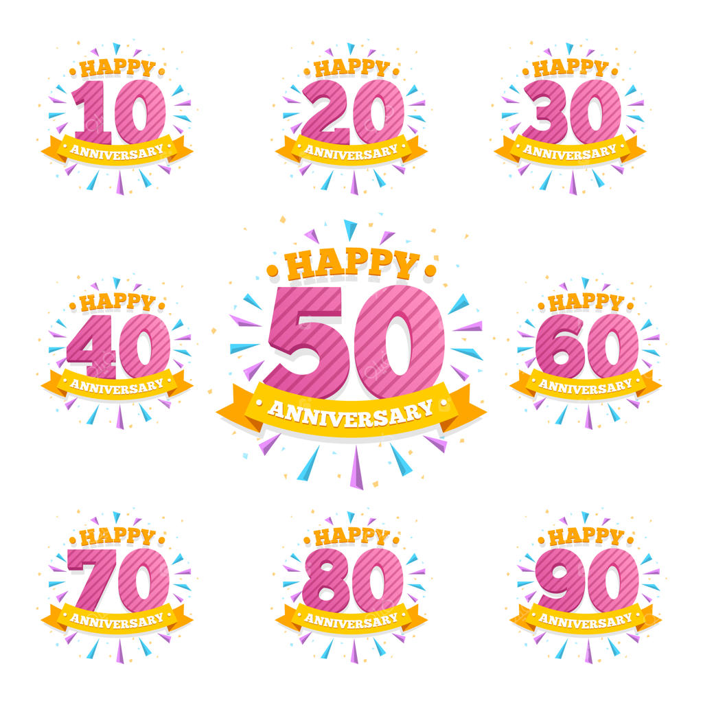 نشان‌های سالگرد: طراحی خلاقانه وکتور برای کارت دعوت