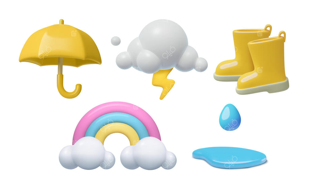 وکتور حرفه‌ای آیکون‌های آب و هوای فانتزی برای پروژه‌های خلاقانه