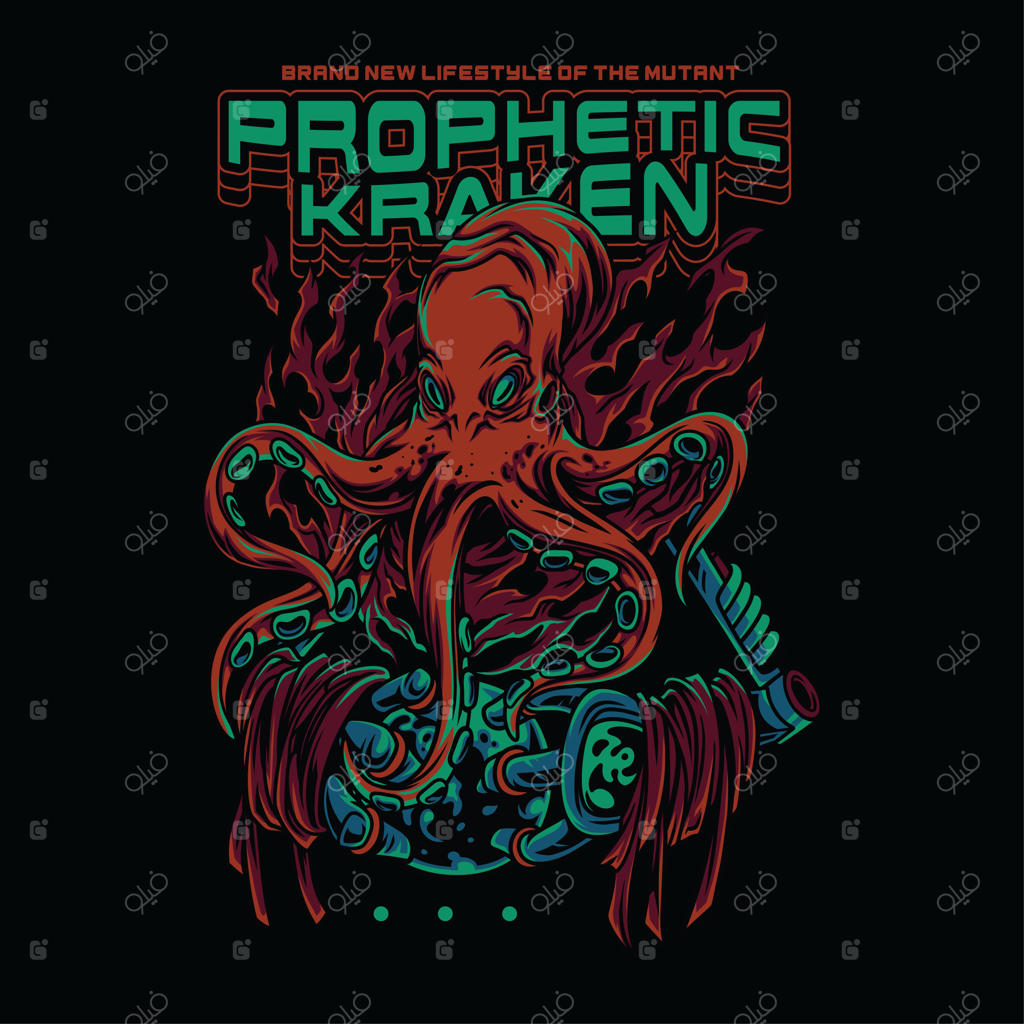 تصویر غول کرکن به سبک پوستر