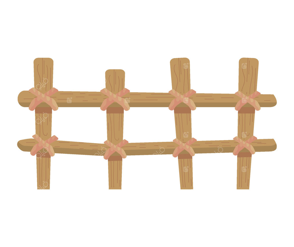 آیکون امنیتی حصار چوبی باغ به صورت جداگانه